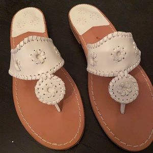 Jack Rogers white sandals
